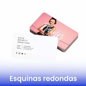 Tarjetas de visita esquinas redondeadas